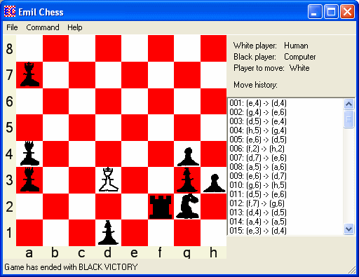 Screen dump of EC chess