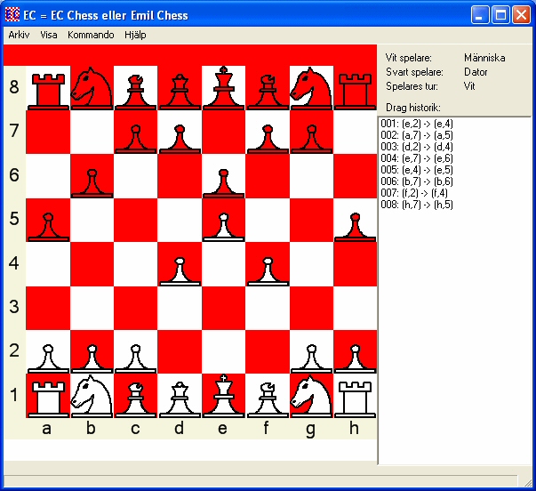 Screen dump of EC chess